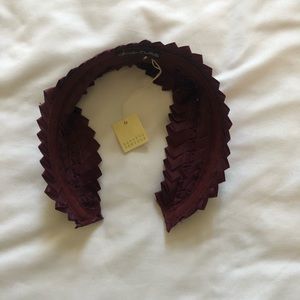 Jennifer Ouellette Burgundy woven headband